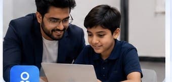 A SpikiTech mentor guiding an Indian student on a laptop