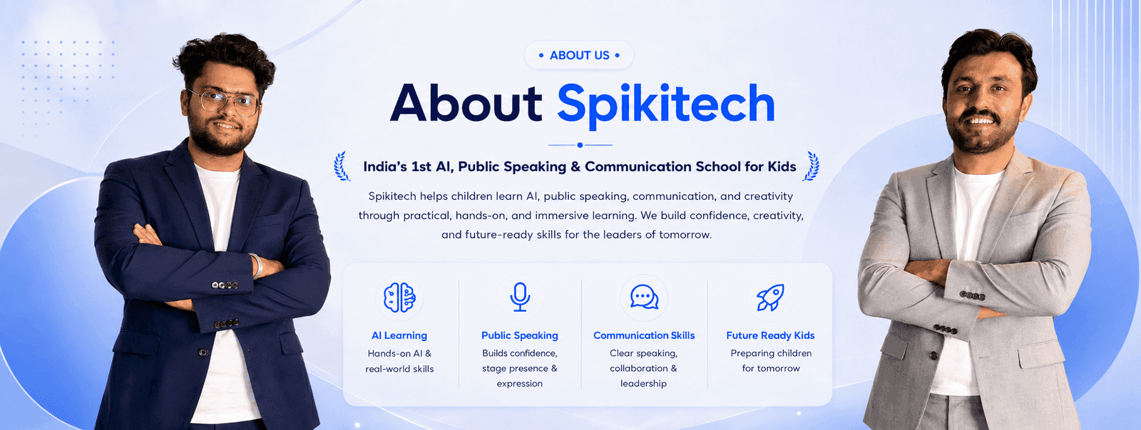 About Spikitech — India's 1st AI, public speaking and communication school for kids